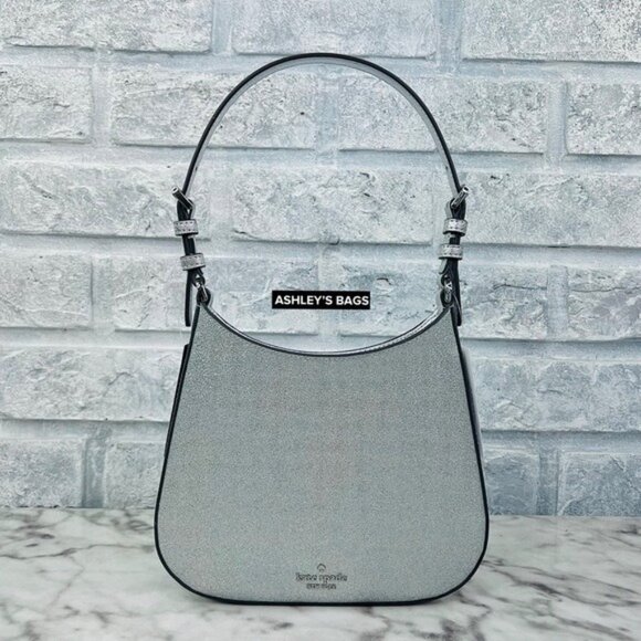 kate spade Handbags - Kate Spade Glimmer Glitter Shoulder Bag In Silver